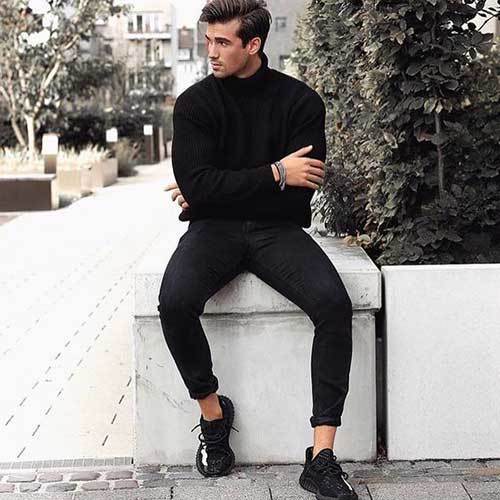 All Black Daily Outfits for Guys