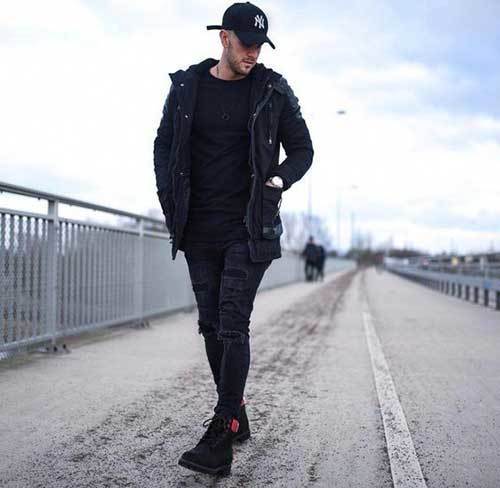 All Black Jeans Outfits for Guys