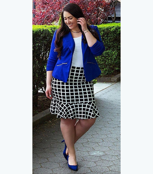 Plus Size office Blazer Outfits