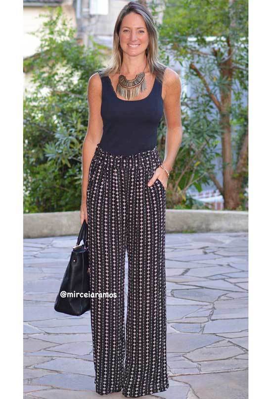 Chic High Waisted Wide Leg Trousers Outfits