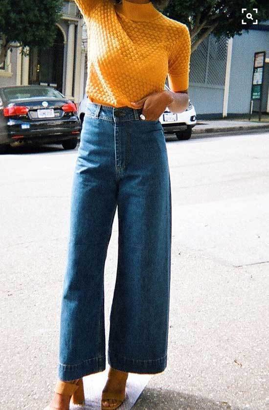 Cropped High Waisted Wide Leg Trousers Outfits