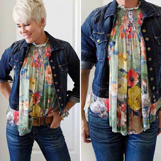 Floral Outfits for Over 50