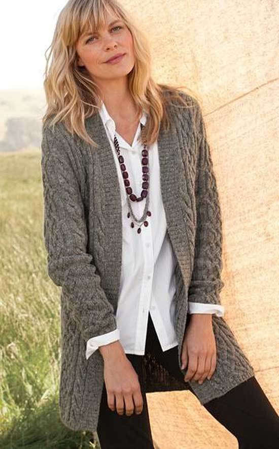 Winter Cardigan Outfits for Women Over 50