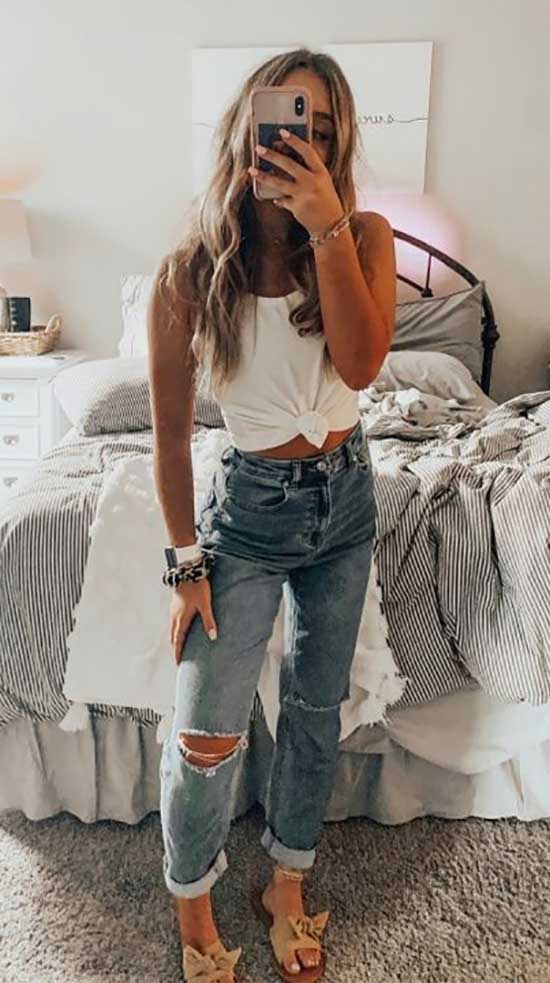 Summer Pants Outfits for School-17