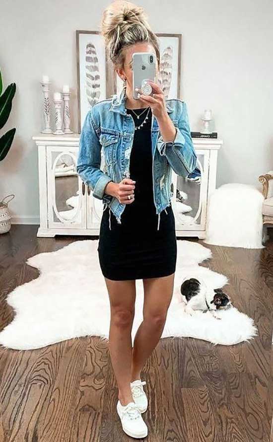 Summer Denim Jacket Outfits for School-23