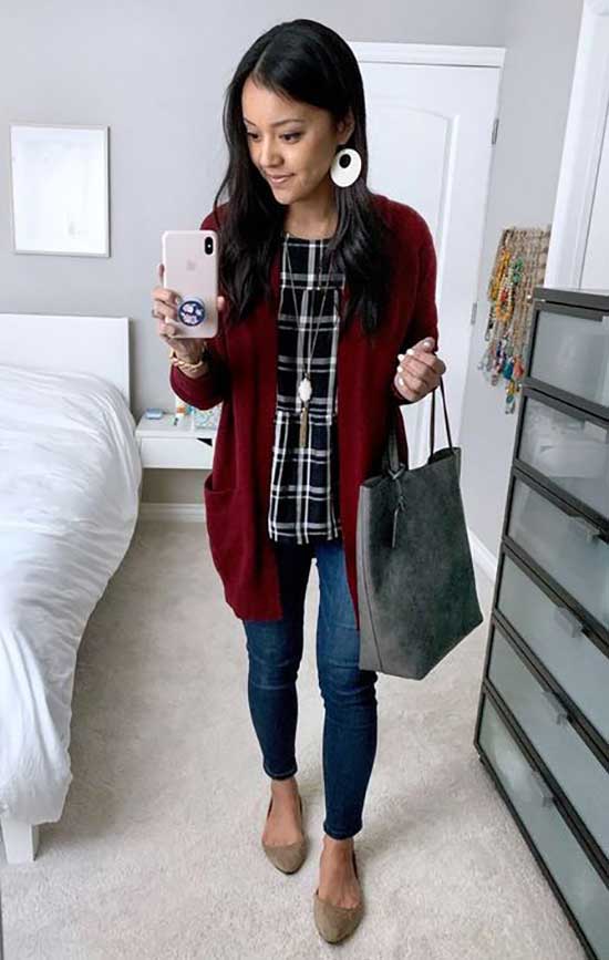 Business Casual Cardigan Outfits-17