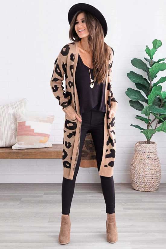 Leopard Cardigan Outfits-19